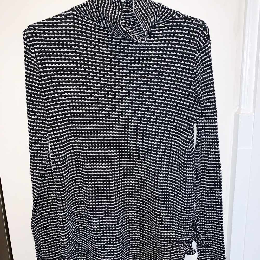 Black and White Turtle Neck